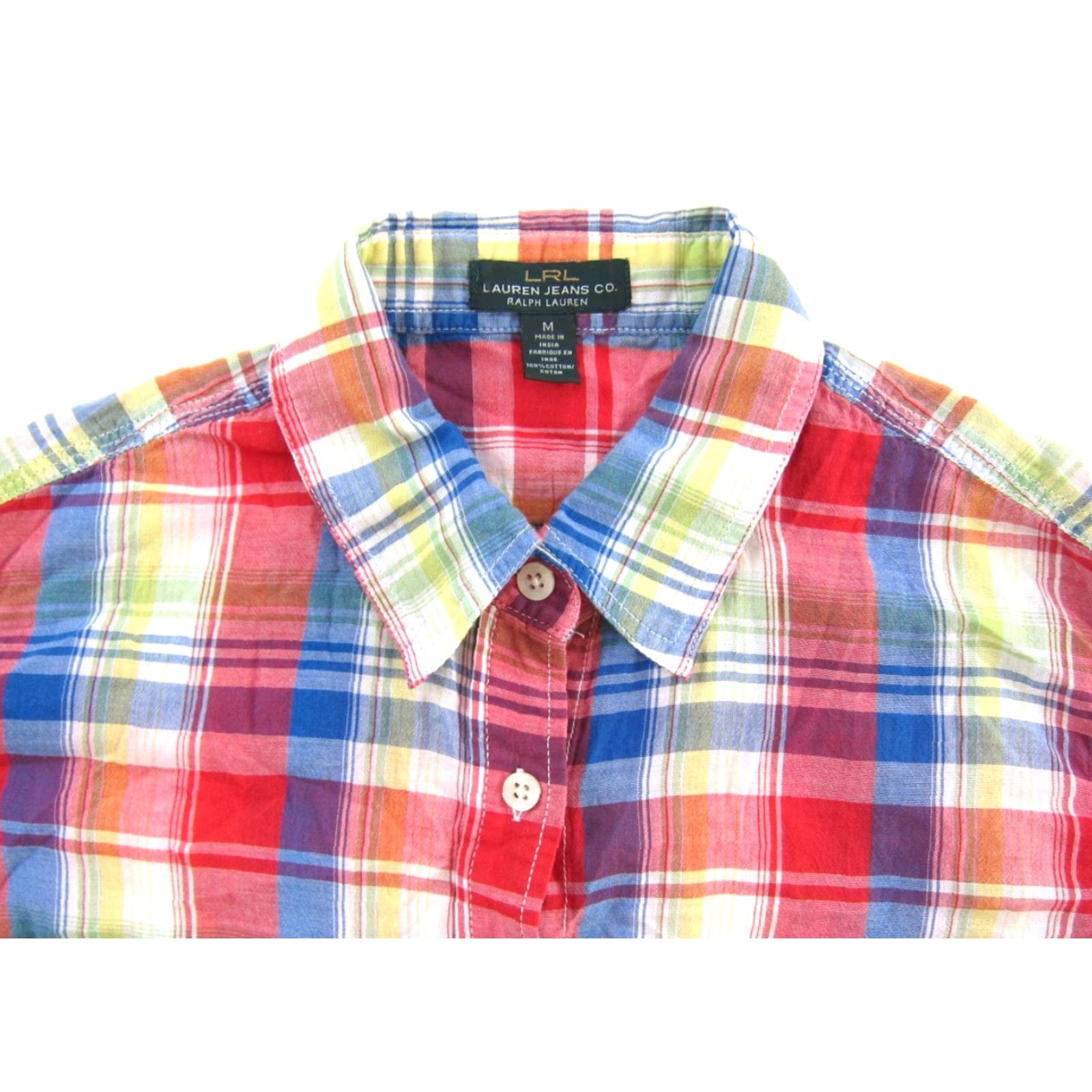 Ralph Lauren Ralph Lauren Green Label Blouse 100% Cotton Plaid Long Sleeve M Red Women Size M / US 6-8 / IT 42-44 - 4 Thumbnail