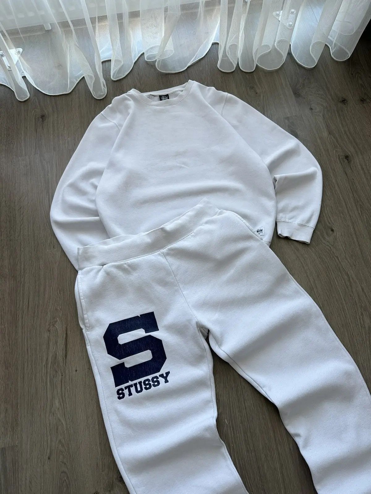 Stussy × Vintage Vintage Stussy Navy White Big Logo Tracksuit Size US XL / EU 56 / 4 - 11 Thumbnail