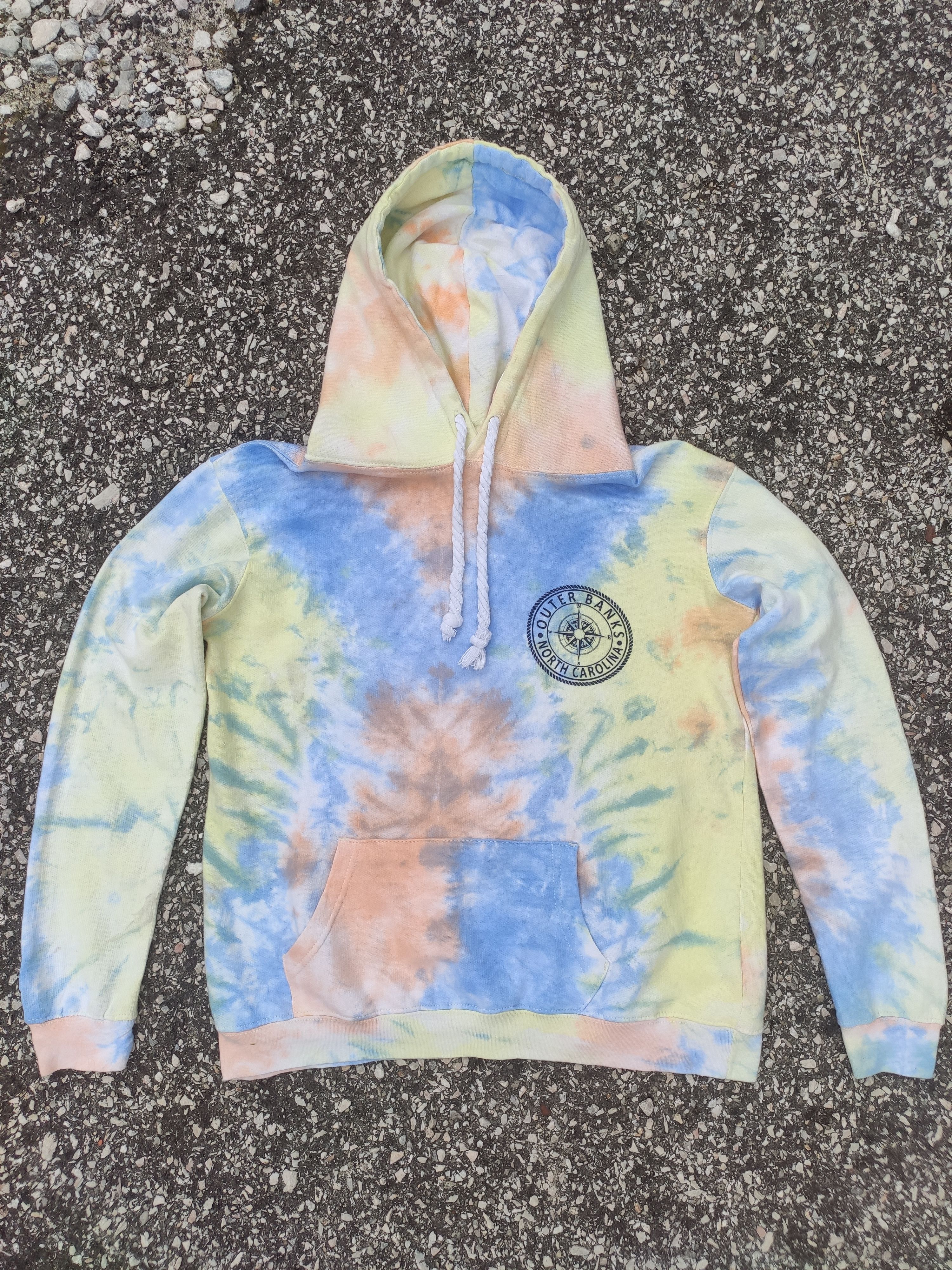 Japanese Brand Tie Dye Pullover Stone Island Logo Inspired Hoodie Size M / US 6-8 / IT 42-44 - 1 Thumbnail