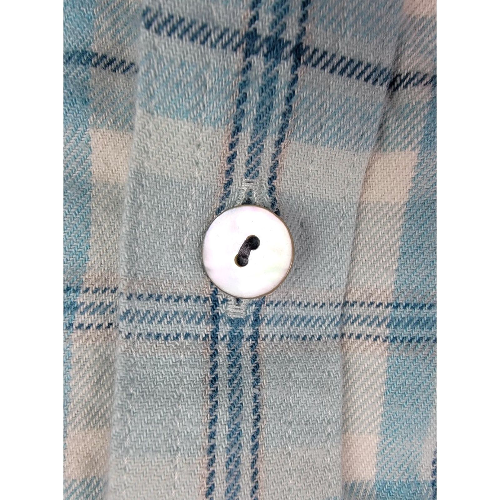 Vintage LL Bean Shirt Womens Medium Blue Plaid Button Down 100% Cotton Casual Pocket Size M / US 6-8 / IT 42-44 - 6 Thumbnail