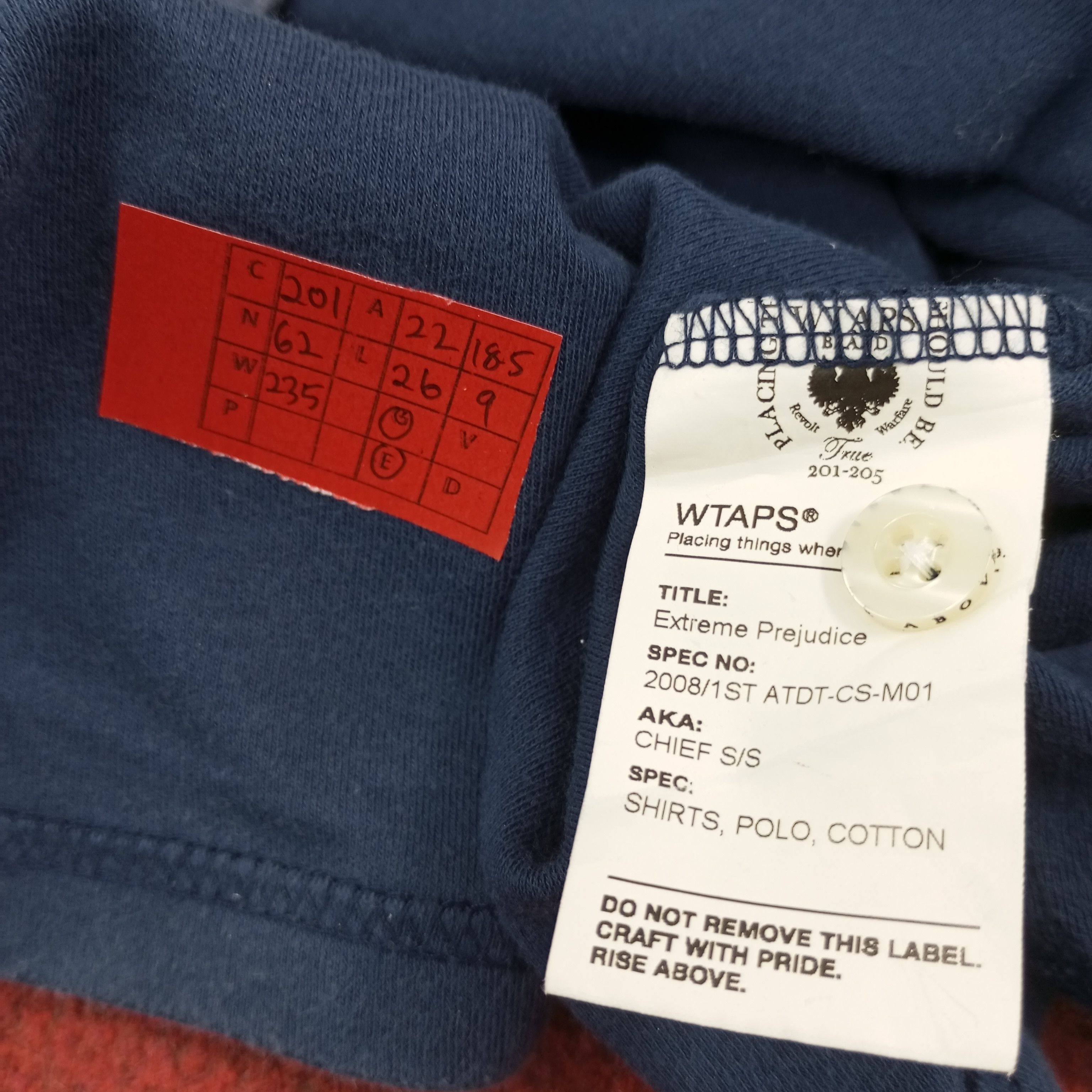 Japanese Brand × Vintage × Wtaps Wtaps Japanese Brand Fashion Streetwear Style Casual Polos Size US L / EU 52-54 / 3 - 9 Thumbnail