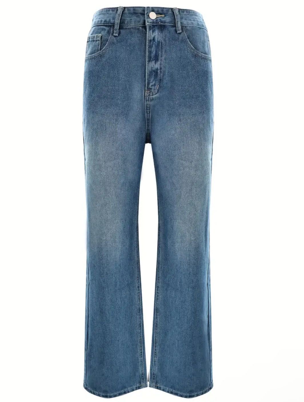 Designer × Vintage Straight Streetwear Classic Blue Loose Jeans Retro Style Size US 34 / EU 50 - 4 Thumbnail