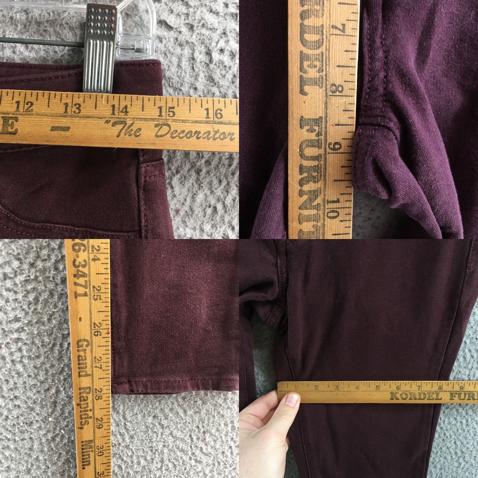 American Eagle Outfitters American Eagle Outfitters Jegging Pants Womens 4 Burgundy Cotton Blend Zip Fly Skinny Pants Boys Womens? Size 27" / US 4 / IT 40 - 8 Thumbnail
