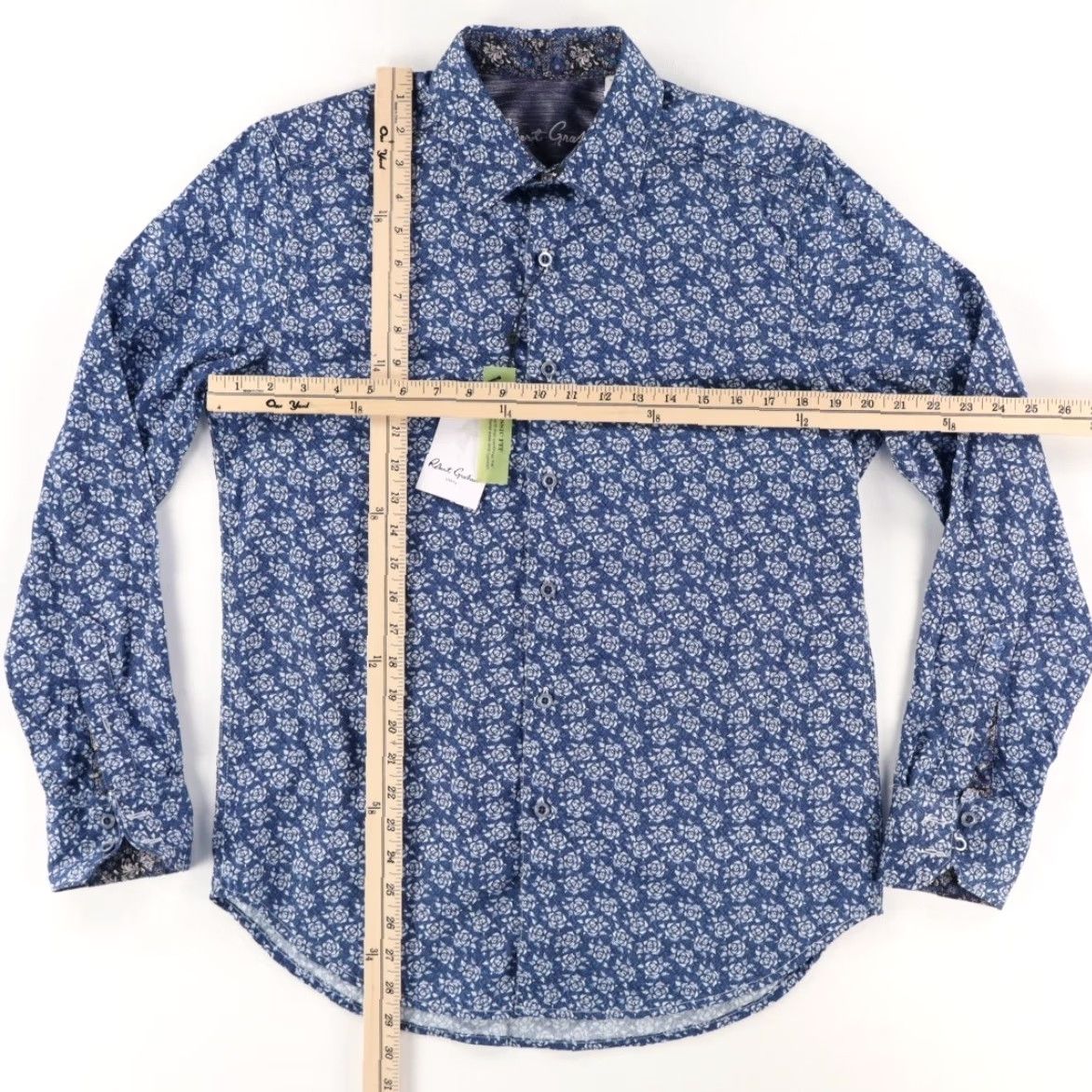Robert Graham Robert Graham Beton Ridge Rose Floral Button Up Shirt Blue Mens S Size US S / EU 44-46 / 1 - 3 Thumbnail