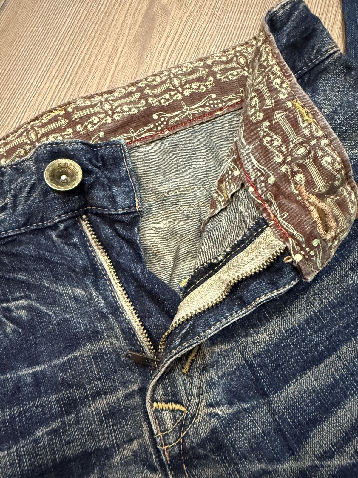 If Six Was Nine Edwin Exclusive Vintage Cowboy Suede Pocket Size US 29 - 13 Thumbnail