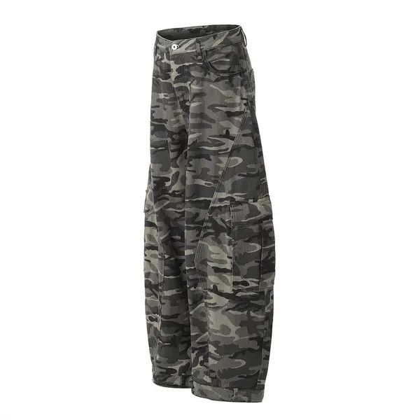 Japanese Brand Camouflage men's loose wide-leg cargo scimitar jeans Size US 34 / EU 50 - 2 Thumbnail