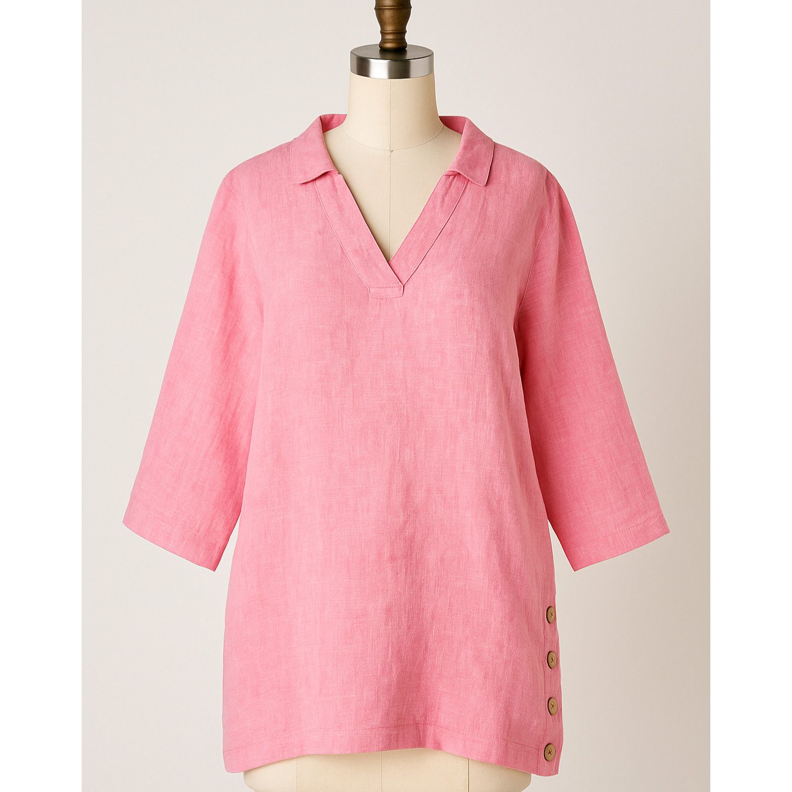 Other Sigrid Olsen Top Women’s 1X Pink 100% Linen Tunic Size XL / US 12-14 / IT 48-50 - 1 Thumbnail
