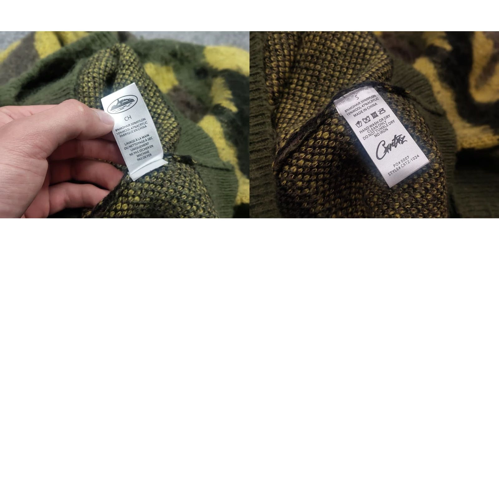 Corteiz Corteiz Mohair Blend Knit Sweater Gutta Green Camo Oversized Size US S / EU 44-46 / 1 - 9 Thumbnail