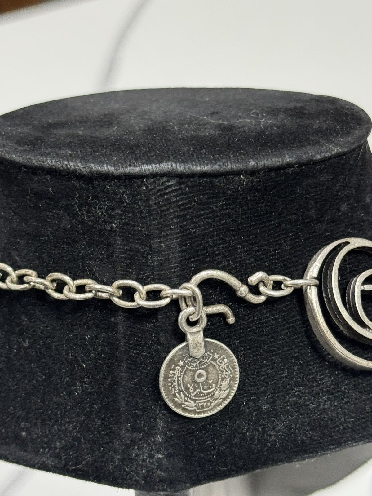 Jewelry antique silver necklace w/ Ottoman coin charm Size ONE SIZE - 10 Thumbnail