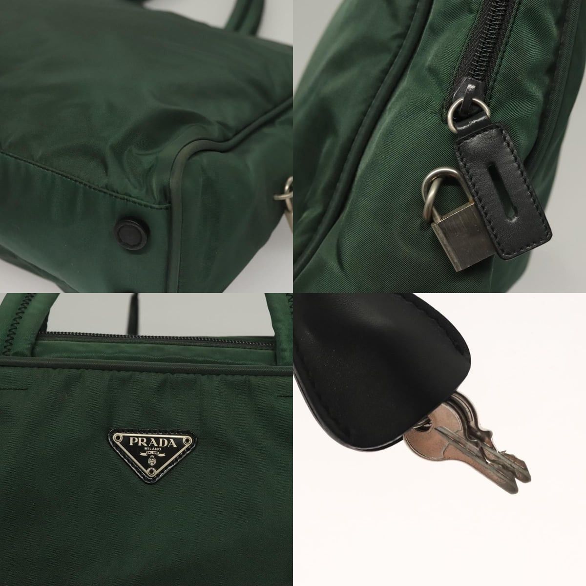 Prada PRADA Hand Bag Nylon Khaki Silver Size ONE SIZE - 11 Thumbnail