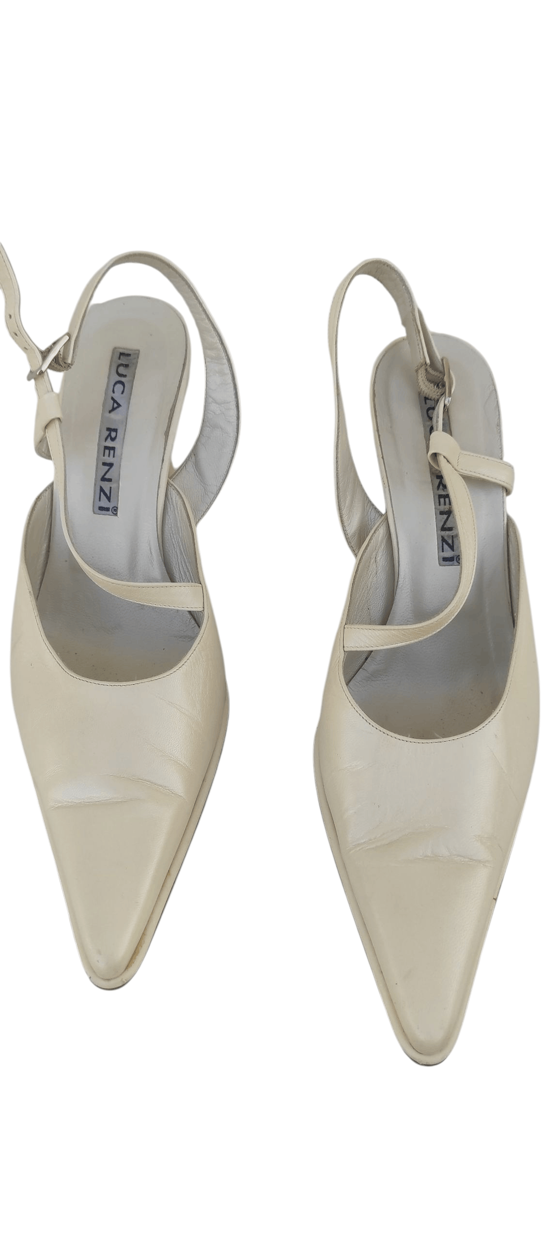 Leather Luca Renzi Slingback Wedding Leather Shoes Made Italy Size US 6 / IT 36 - 1 Thumbnail