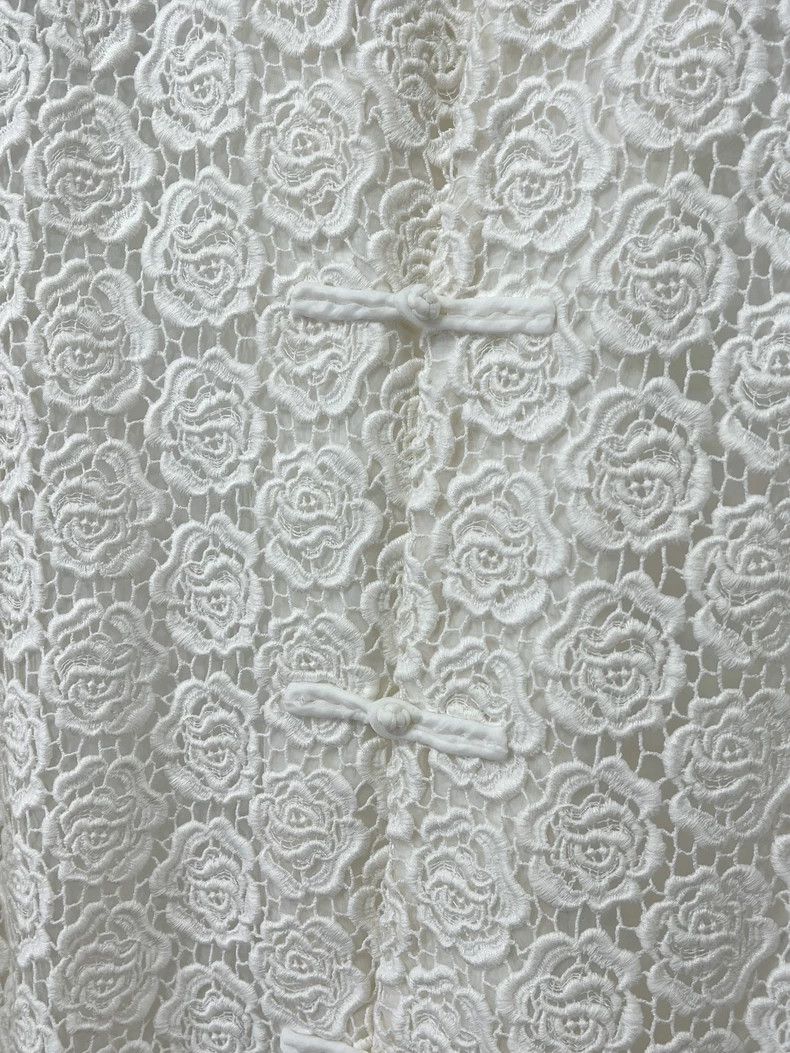 Other Comme Des Garcons Rose Lace Jacket Size XS / US 0-2 / IT 36-38 - 5 Thumbnail