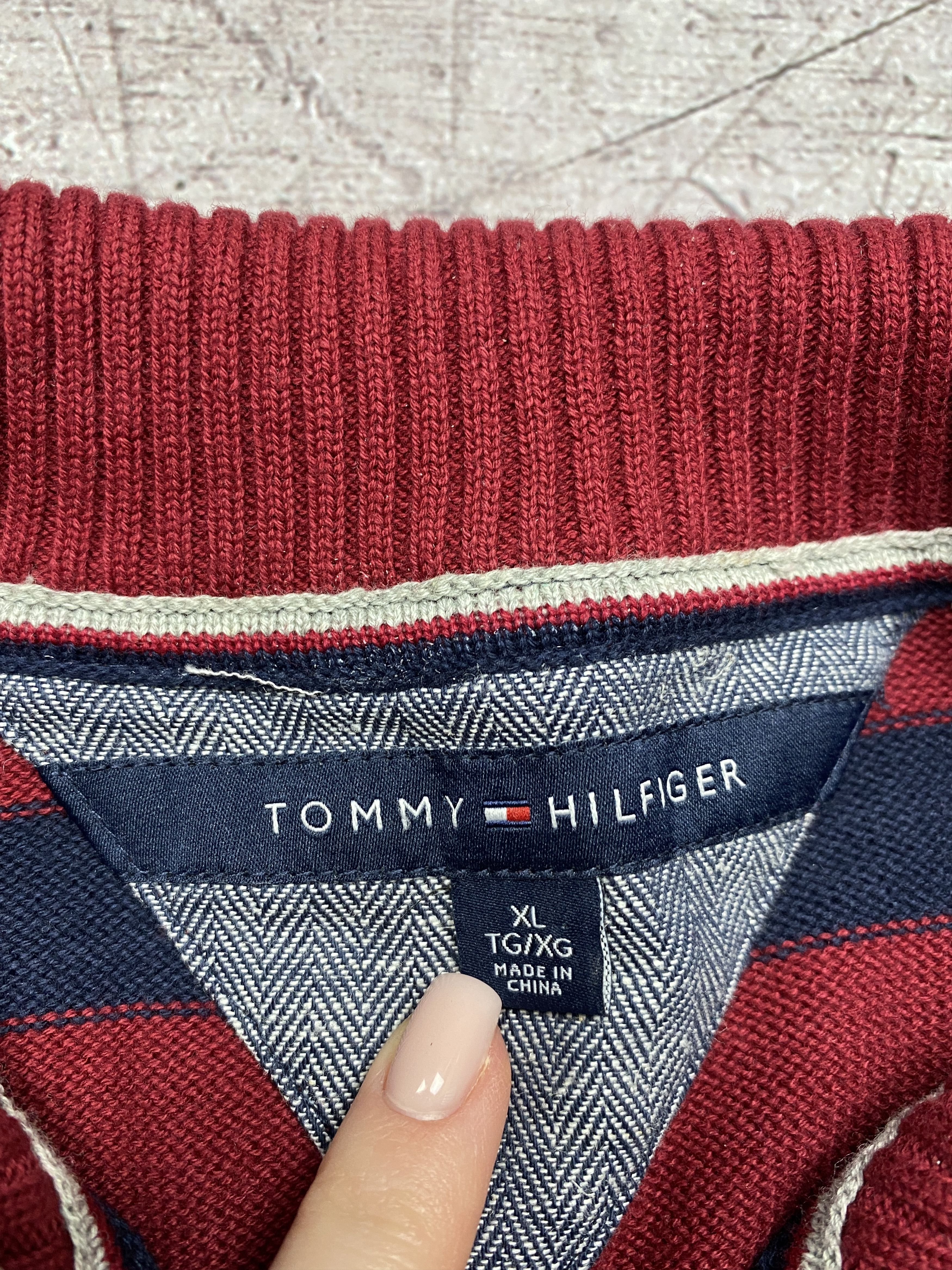 Tommy Hilfiger Tommy Hilfiger Vintage Mens 1\4 Zip Knit Sweater Size US XL / EU 56 / 4 - 5 Thumbnail