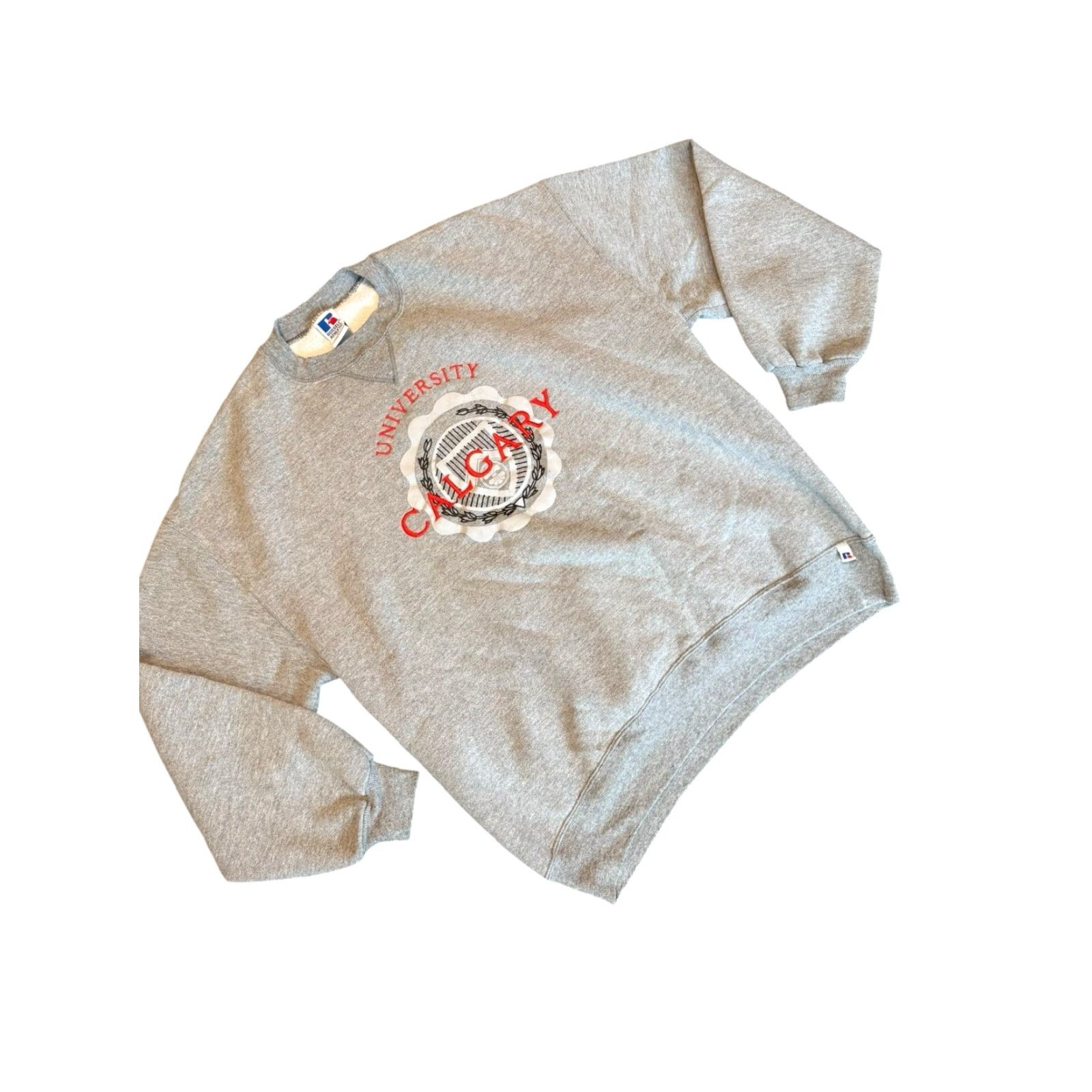 Vintage VINTAGE Russell Athletics University Of Calgary Gray Sweatshirt XL USA Men Pullover Crew Neck Fleece Cotton Size US XL / EU 56 / 4 - 3 Thumbnail