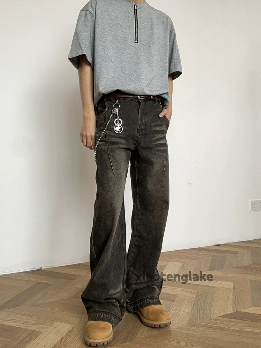 Jean × Vintage washed faded cleanfit yuppie loose baggy stain jeans Size US 32 / EU 48 - 8 Thumbnail