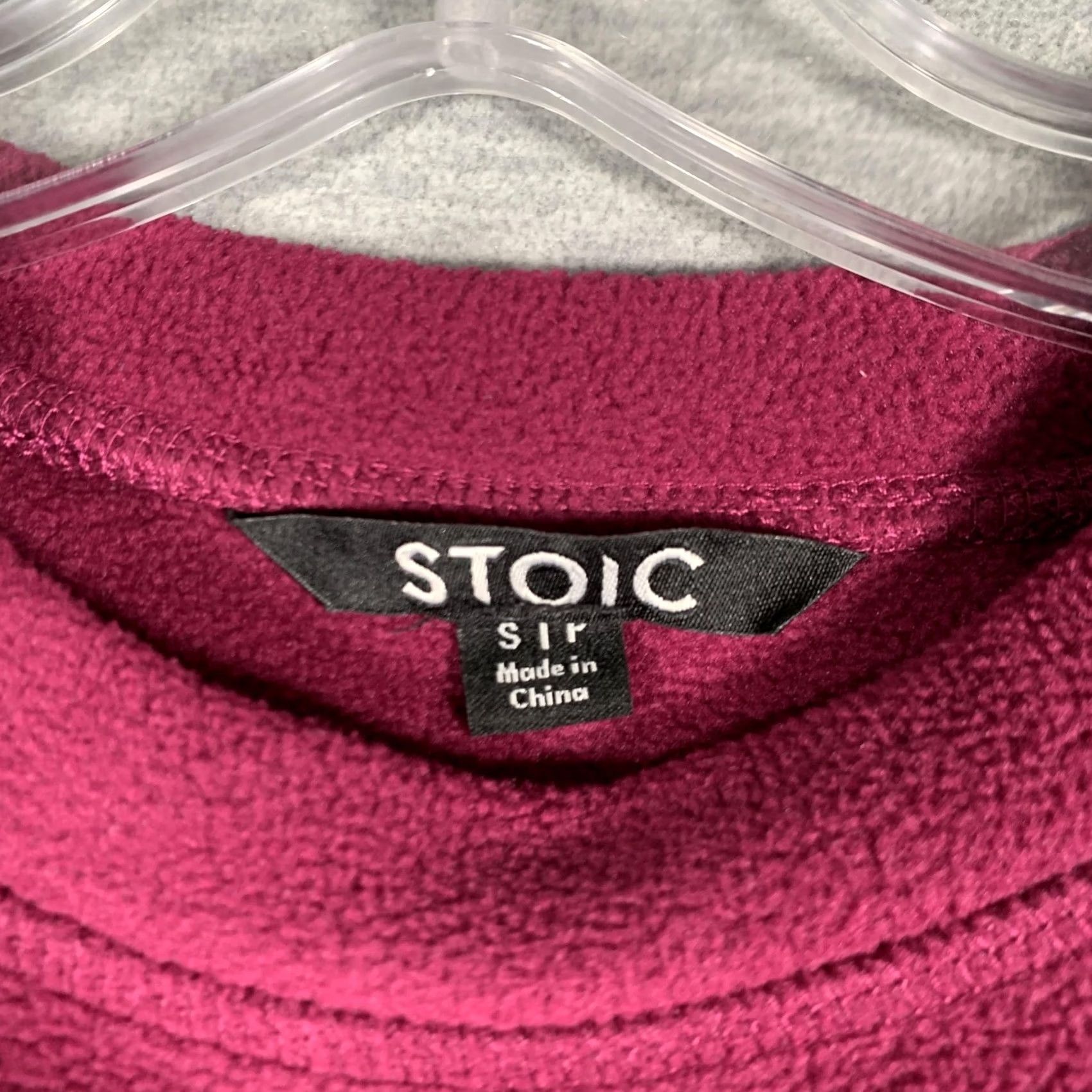 Stoic Stoic Sweatshirt Mens S Pink Fleece Pullover Chest Zip Pocket Crewneck Size US S / EU 44-46 / 1 - 4 Thumbnail