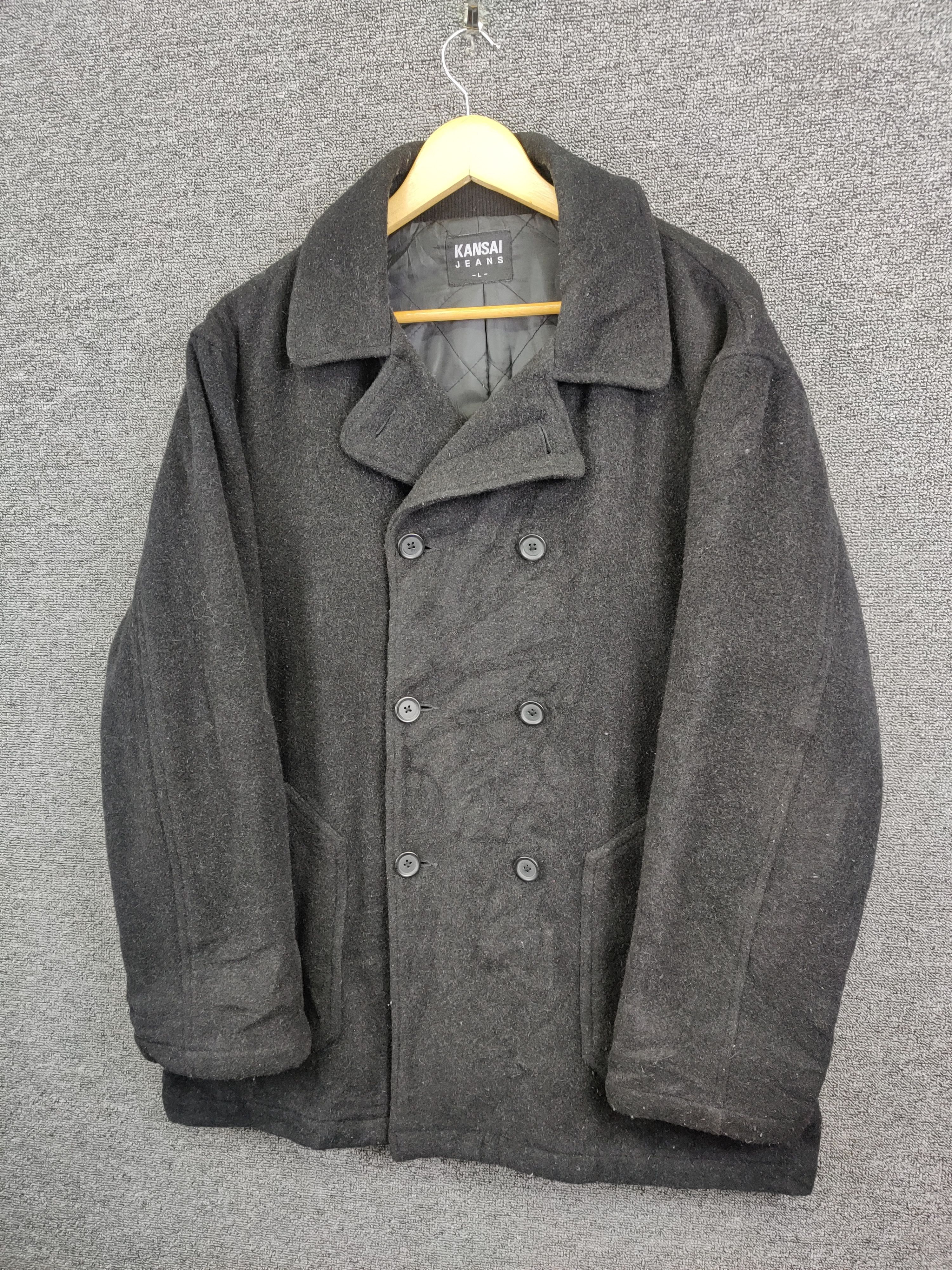 Kansai Yamamoto Kansai Jeans Kansai Yamamoto Wool Double Breasted Coat Size US L / EU 52-54 / 3 - 2 Thumbnail
