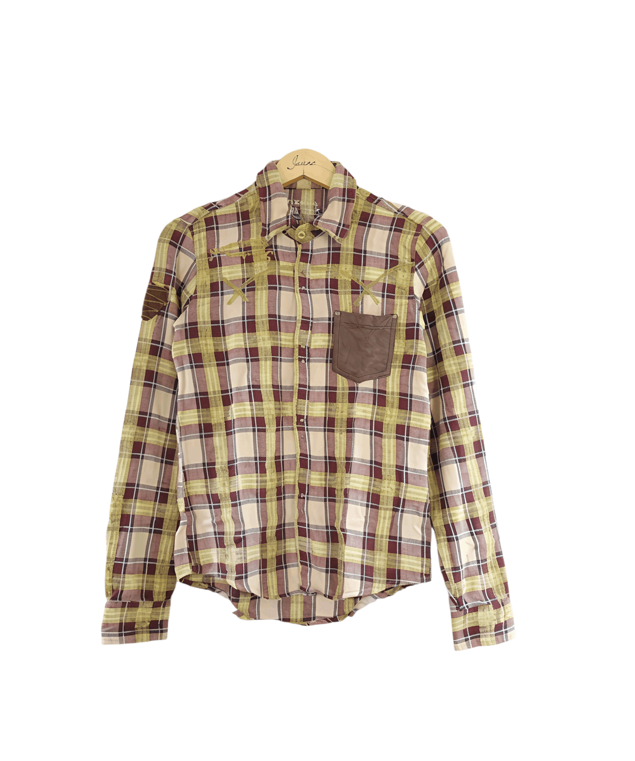 Japanese Brand Vintage nona manis leather flannel western shirt Size S / US 4 / IT 40 - 1 Thumbnail