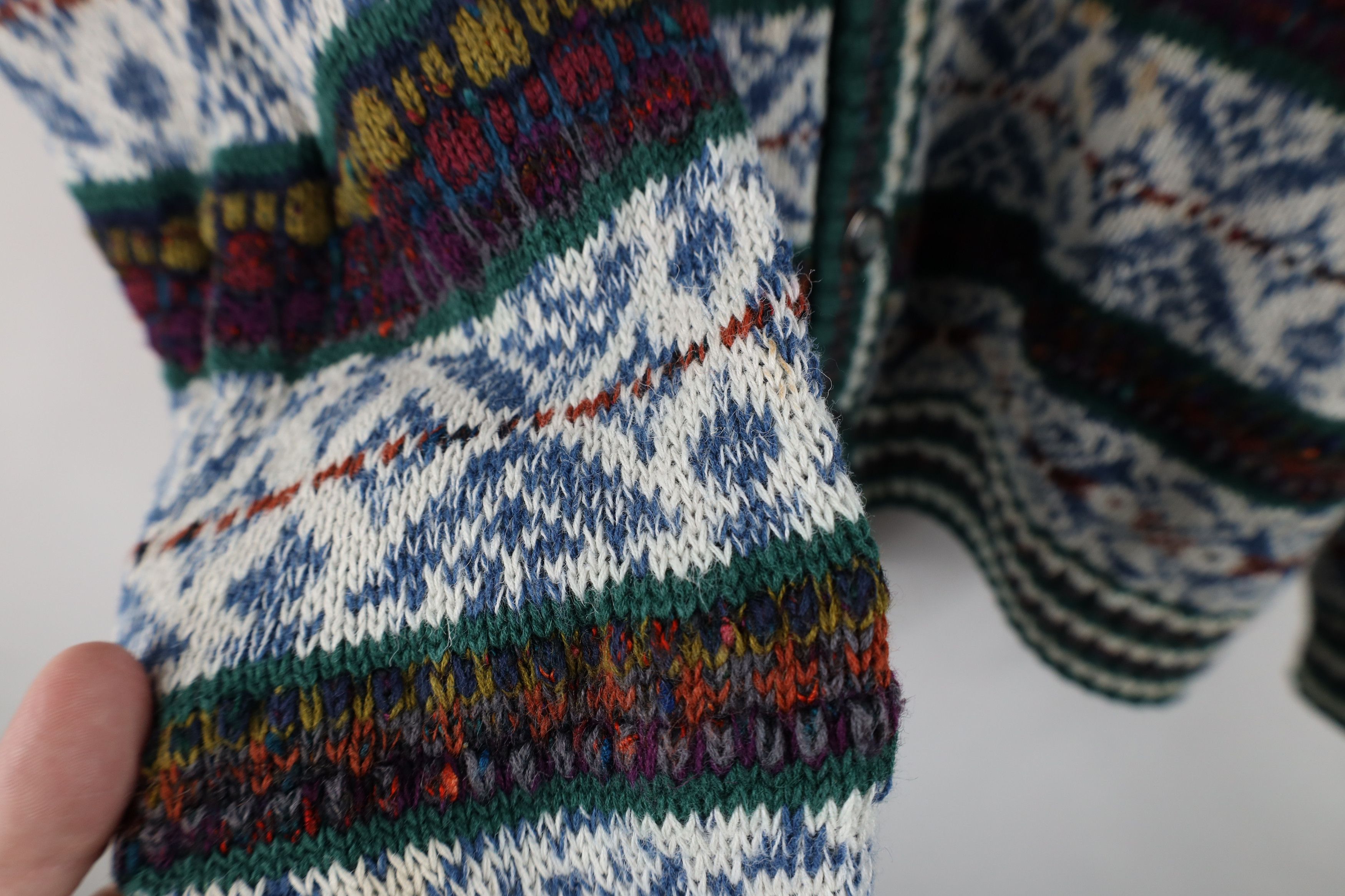 Vintage Vintage 90s Streetwear Fair Isle Knit Cardigan Sweater Size US M / EU 48-50 / 2 - 8 Thumbnail