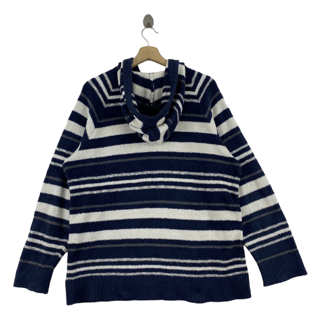Other GELATO PIQUE HOMME Stripes Deep Pile Sherpa Fleece Hoodie Size US XL / EU 56 / 4 - 3 Thumbnail