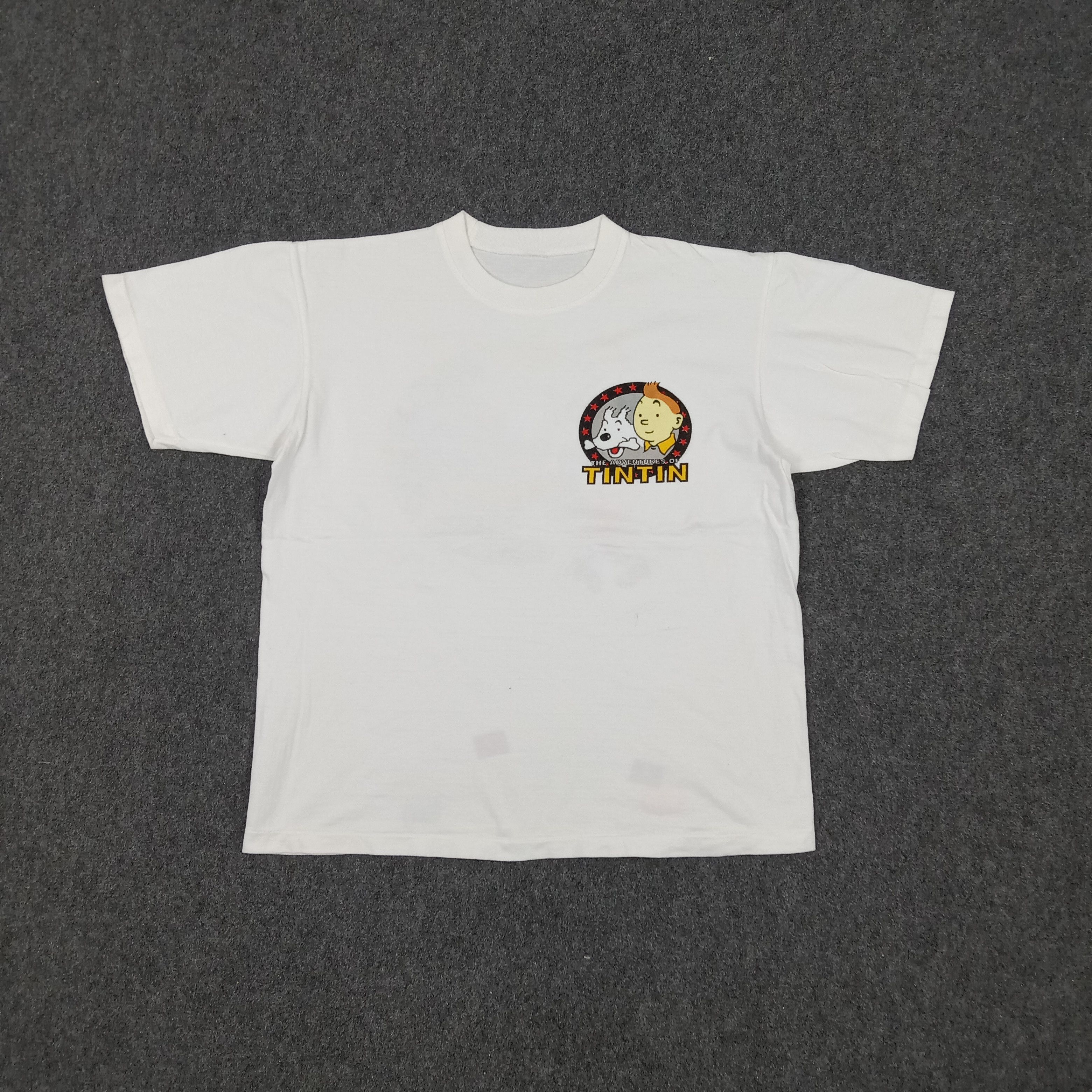 Vintage Tintin & Snowy The Adventure of Tintin Tshirt Size US L / EU 52-54 / 3 - 3 Thumbnail