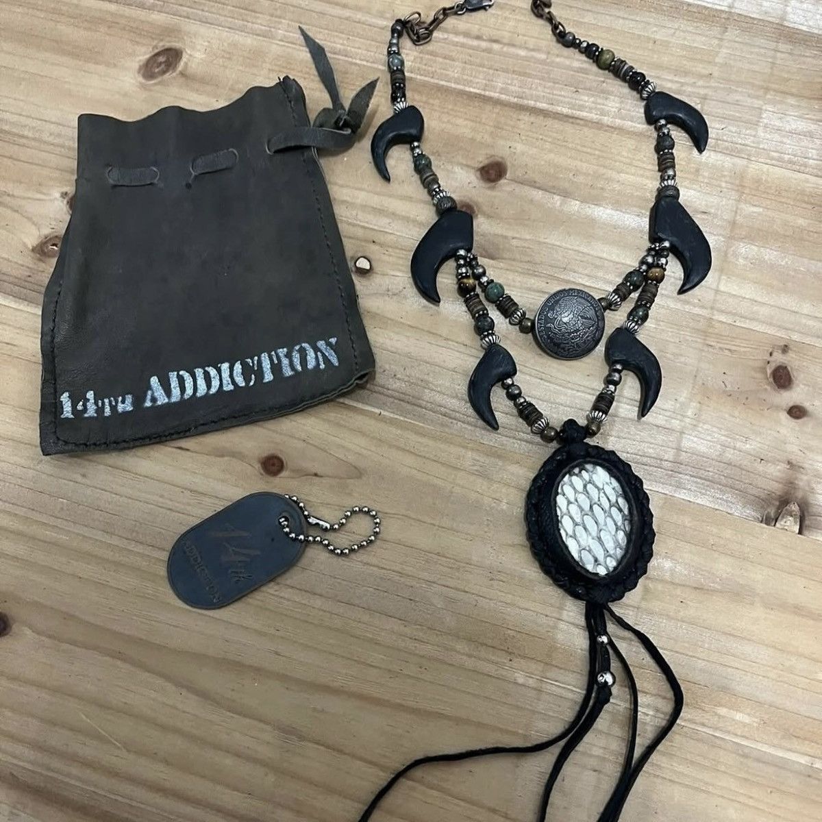 14th addiction ラブラドライト　ネックレス 14th Addiction 14th Addiction Black Labradorite Necklace