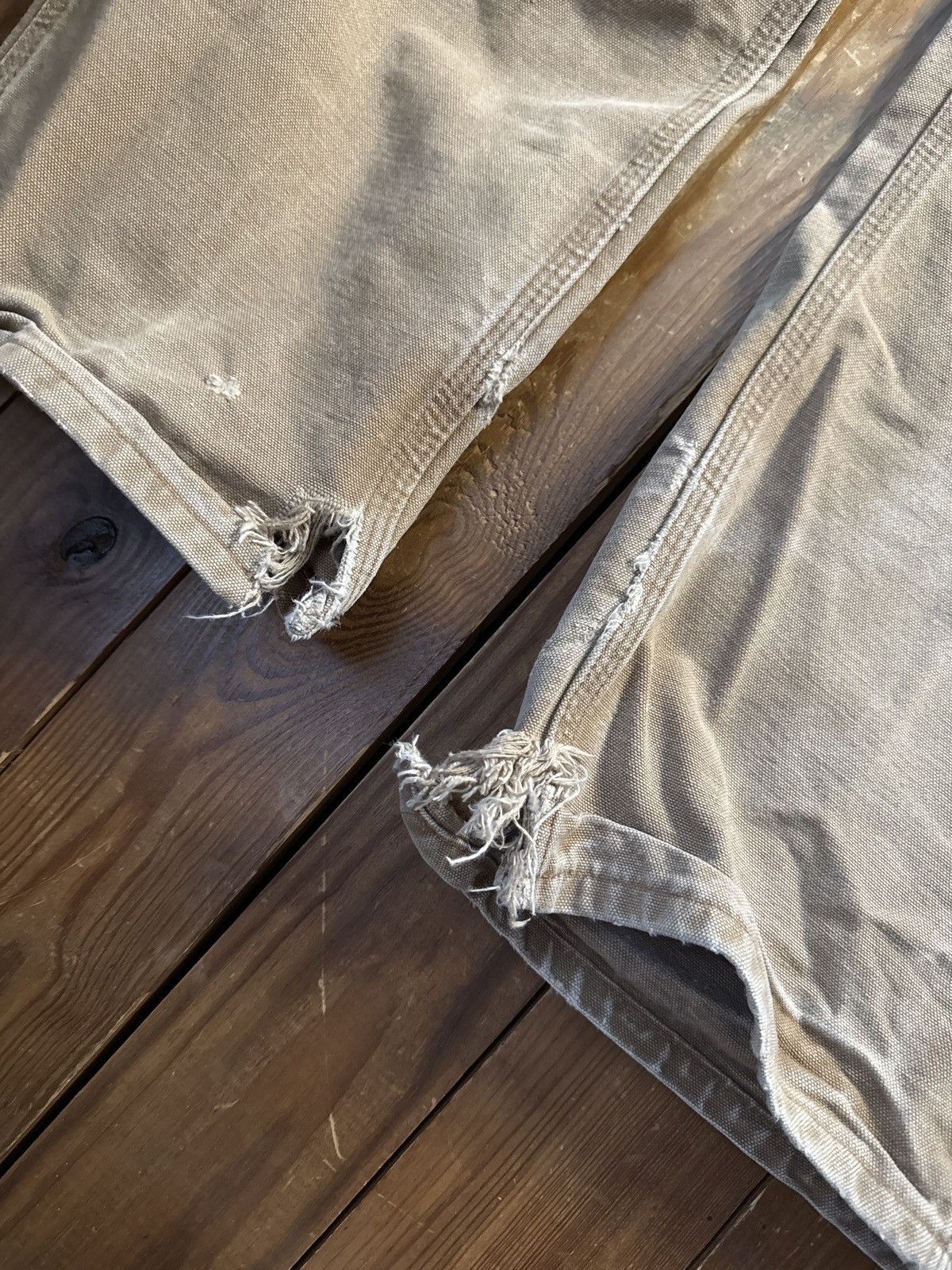 Carhartt Vintage Carhartt Tan Faded Distressed Carpenter Work Pants Size US 30 / EU 46 - 4 Thumbnail