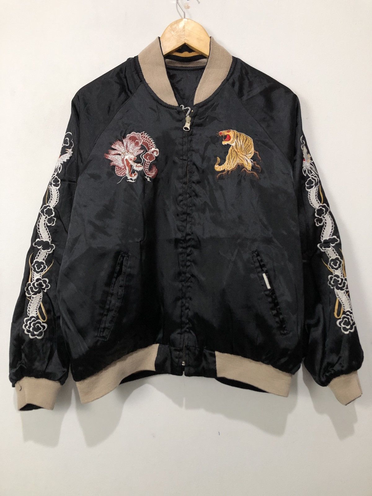 Japanese Brand Vintage Sukajan Embroidery Reversible Souvenir Jacket Size US L / EU 52-54 / 3 - 3 Thumbnail