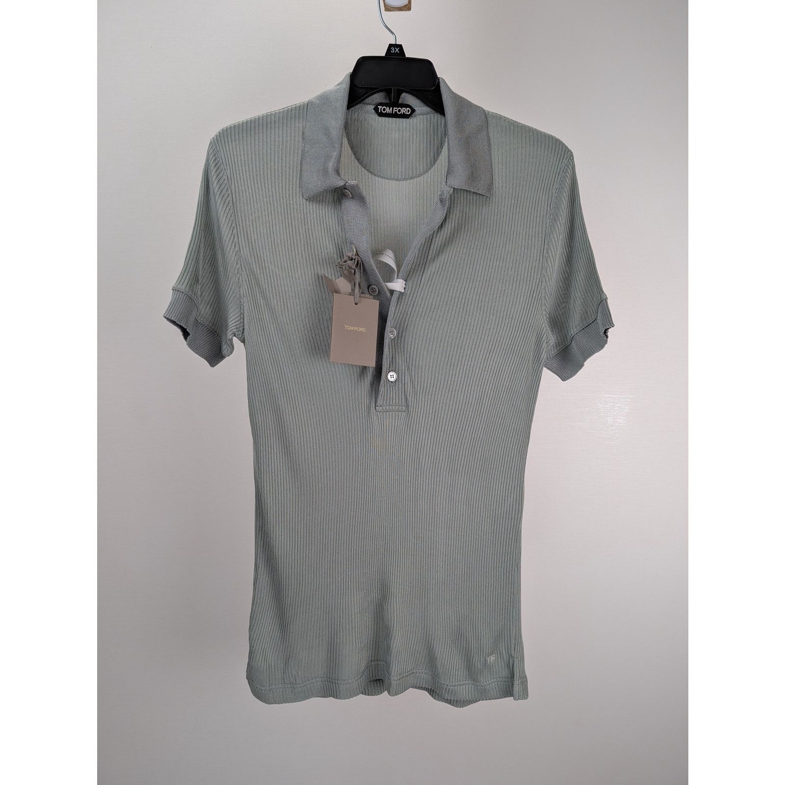 Tom Ford o1rshd1 CC20 Polo Shirt in Light Blue Size US M / EU 48-50 / 2 - 1 Thumbnail