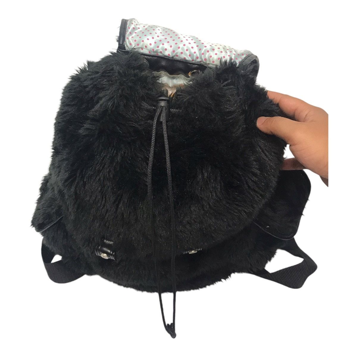 Swimmer Mink Fur Black Bag