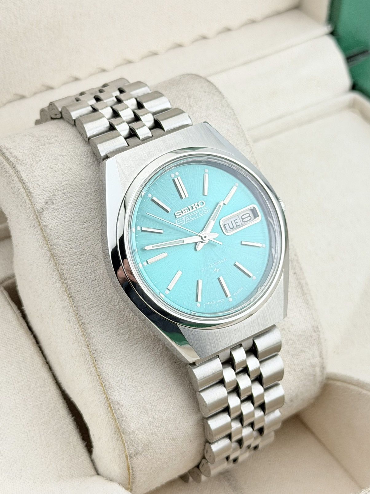 Seiko Seiko 5 Automatic Sea Green Dial 6309 Vintage Mens Watch Size 36 - 3 Thumbnail