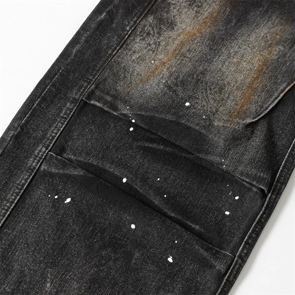 Vintage Men's washed gradient distressed dirty straight work jeans Size US 32 / EU 48 - 4 Thumbnail