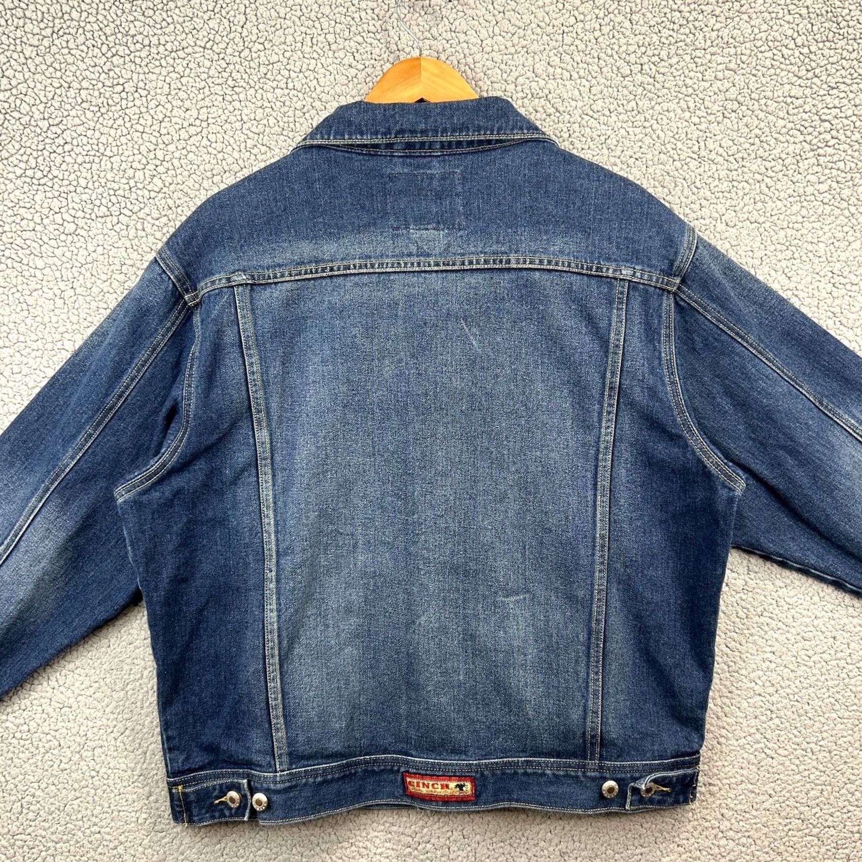 Vintage Cinch Denim Jacket Medium Classic Cowboy Collection Western Blue Denim Jacket Mens M Casual Size US 31 - 6 Thumbnail