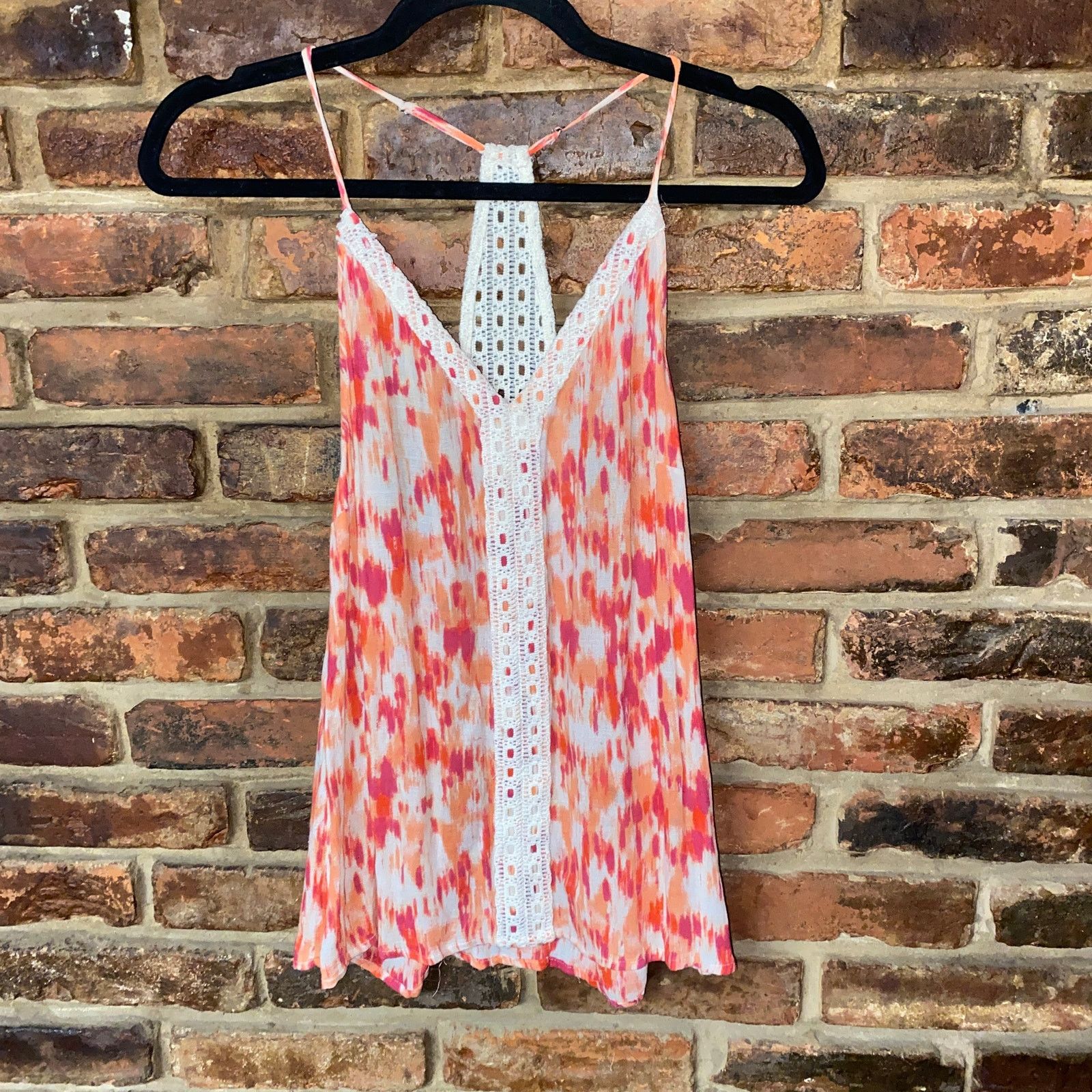 Lucky Brand Lucky Brand Ikat Crochet Back Racerback Tank Top Small Size S / US 4 / IT 40 - 2 Thumbnail