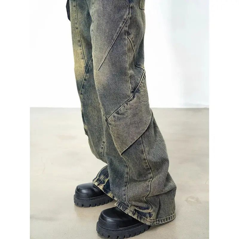 Japanese Brand × Jean Retro loose straight leg spliced jeans Size US 32 / EU 48 - 2 Thumbnail