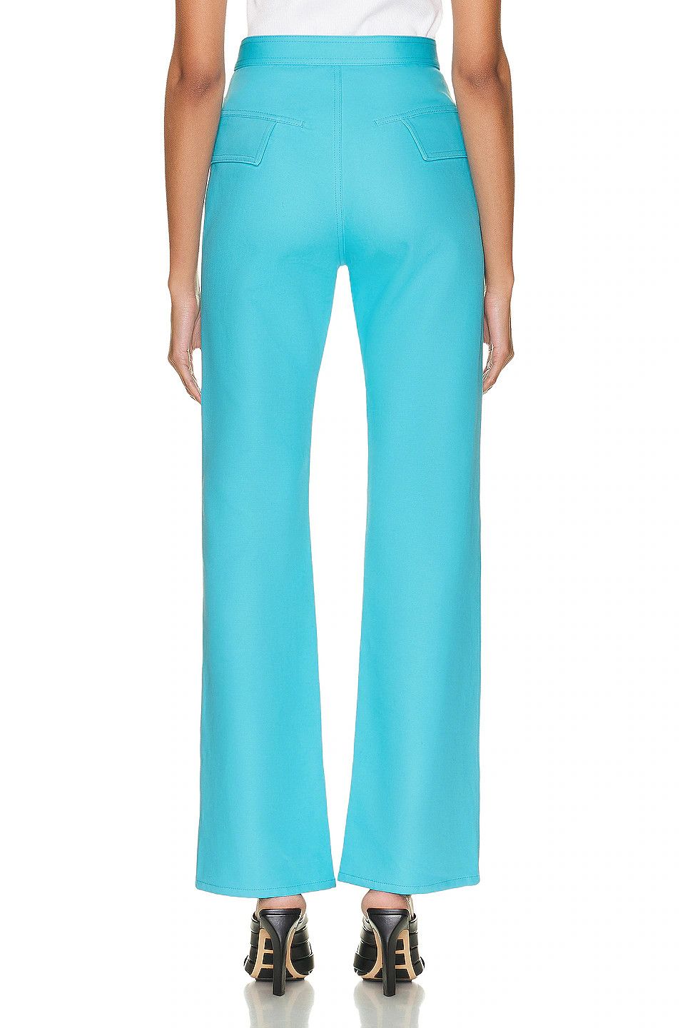 Bottega Veneta o1n1vont0325 Double Cotton Canvas Trouser in Dip Size 25" / US 0 / IT 36 - 3 Thumbnail