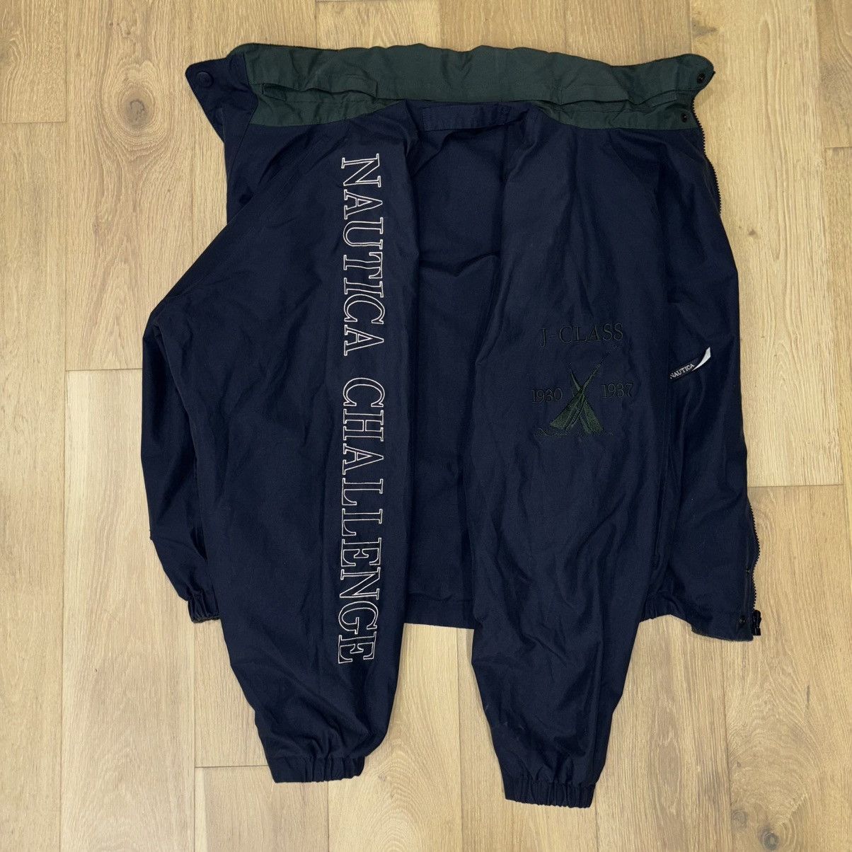 Nautica × Vintage Vintage Nautica J-Class Reversible Fleece & Nylon Jacket Size US M / EU 48-50 / 2 - 2 Thumbnail