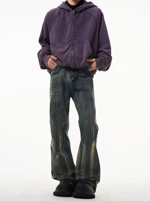 VIBE Vintage slub textured micro-flare jeans Size US 32 / EU 48 - 7 Thumbnail