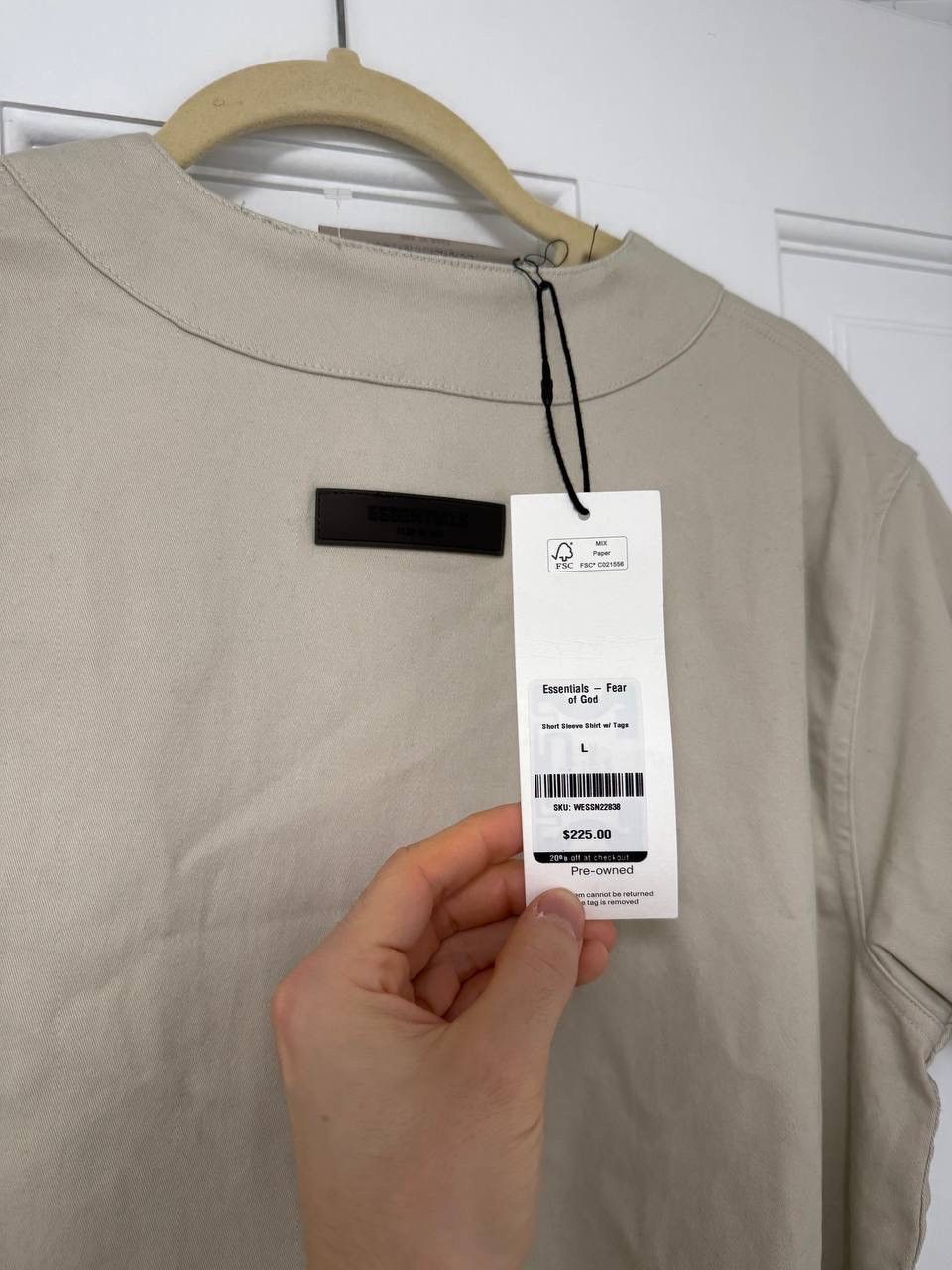 Fear of God Fear of God ESSENTIALS Fog Wheat Boy Scout Baseball Jersey Size L / US 10 / IT 46 - 6 Thumbnail