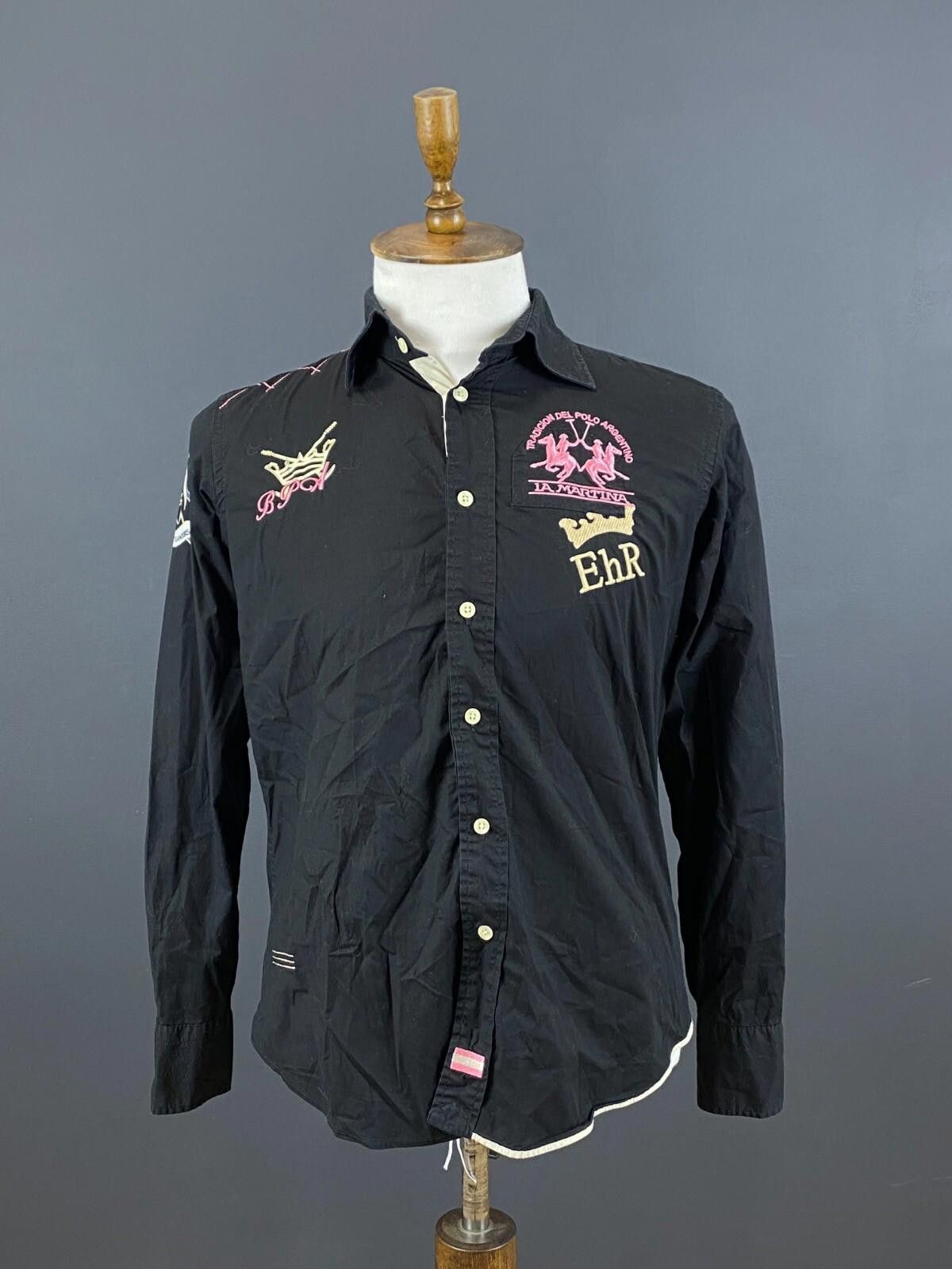 La Martina La Martina Queens Polo Society Black Down Shirt Size M Size US M / EU 48-50 / 2 - 1 Thumbnail