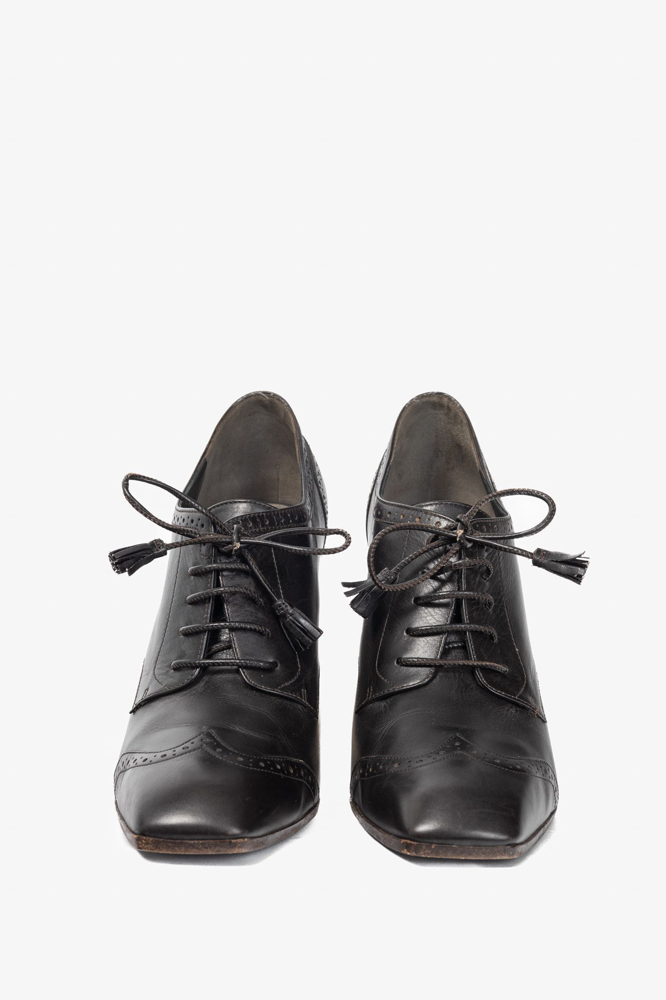 Salvatore Ferragamo Salvatore Ferragamo Fusadia Calf Wingtip Derby Heels Size US 10 / IT 40 - 2 Thumbnail