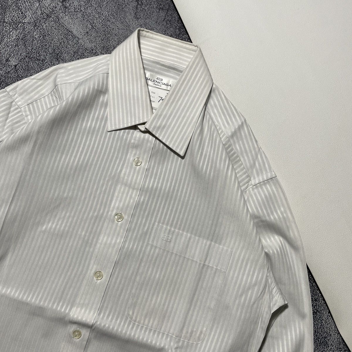 Balenciaga Vintage Balenciaga Shirts BB Embroidered Size US L / EU 52-54 / 3 - 3 Thumbnail