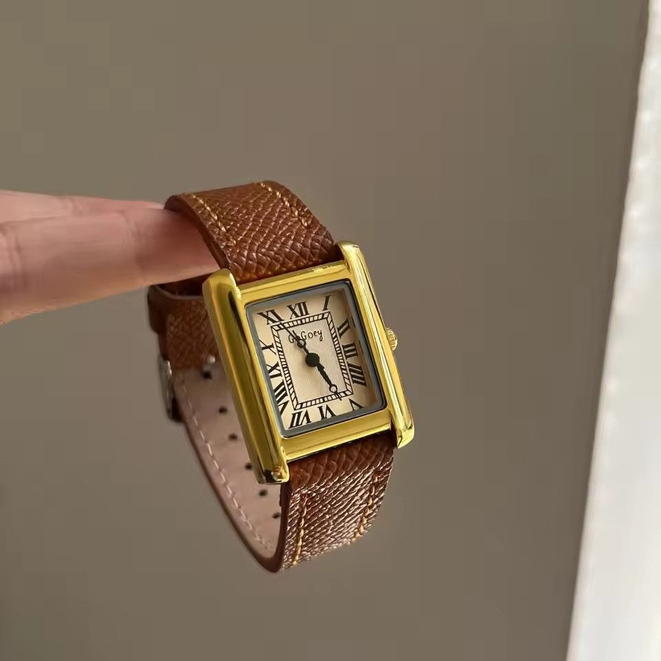 Jewelry Old Money Style Art Deco Tank Watch Size ONE SIZE - 3 Thumbnail