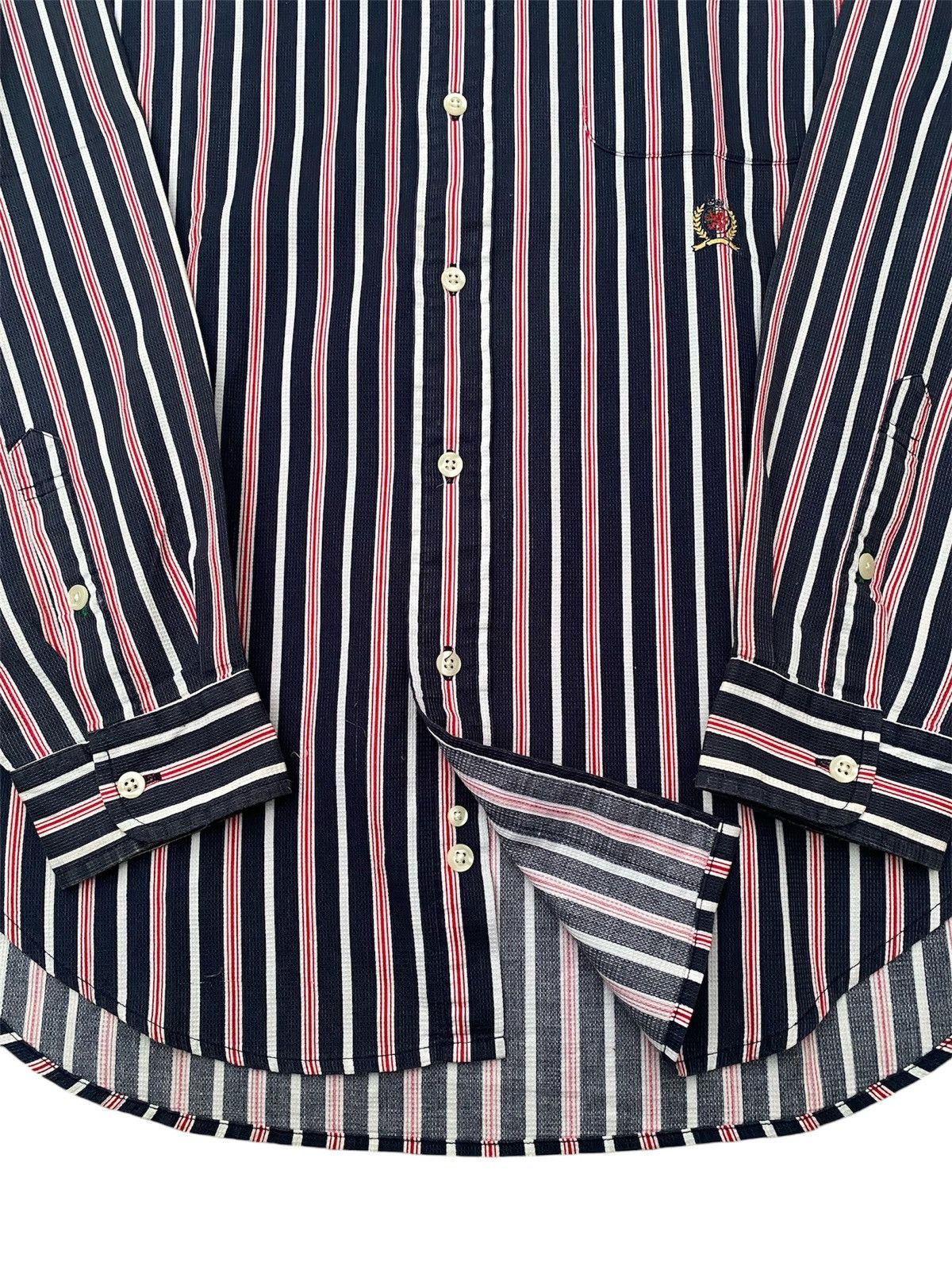 Tommy Hilfiger × Vintage 90s Vintage Tommy Hilfiger Button up Shirt Size US XL / EU 56 / 4 - 3 Thumbnail