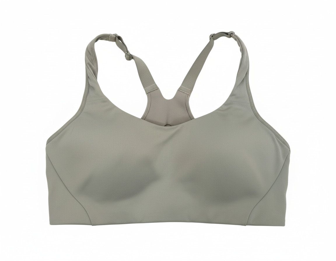 Lululemon Lululemon Light Grey Padded Sports Bra 34C Hook & Eye Medium Support Size ONE SIZE - 1 Thumbnail