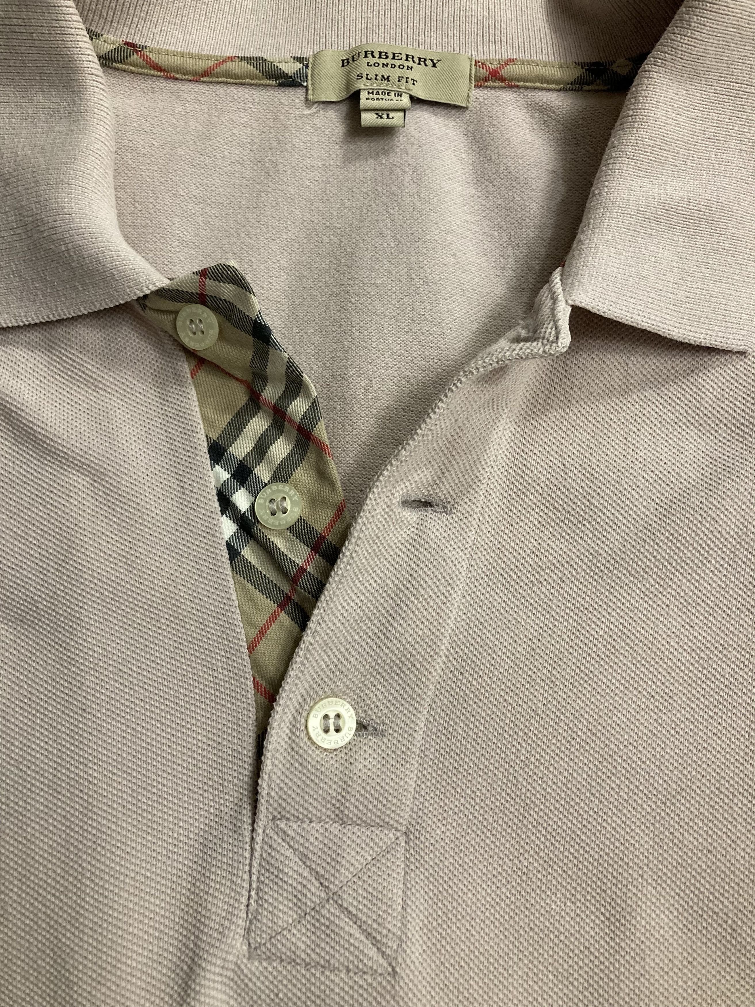 Burberry × Vintage Burberry London Hartford chalk city pink polo shirt Sz.-M Size US M / EU 48-50 / 2 - 5 Thumbnail