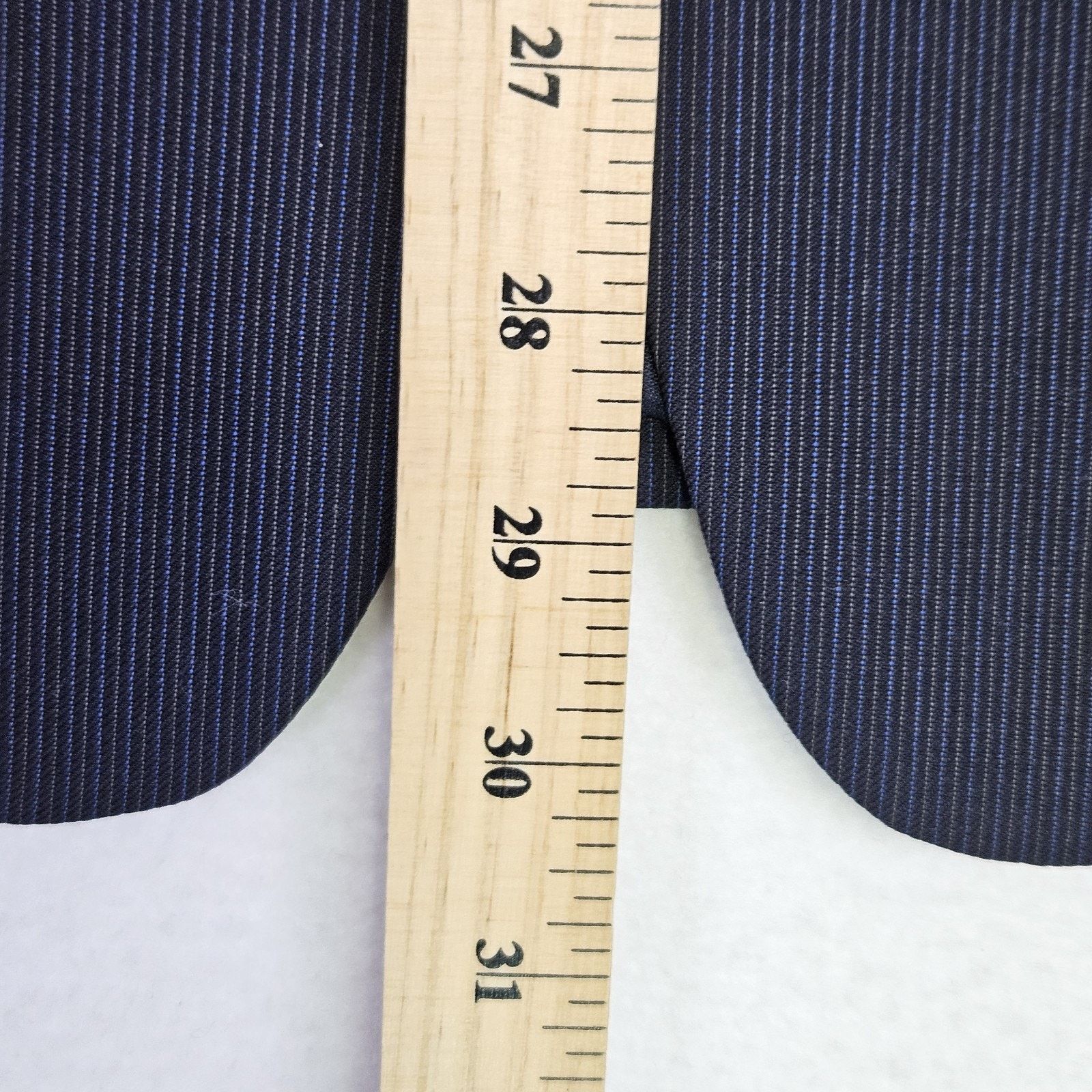 Michael Kors Michael Kors Madison Suit Peak Lapel Micro Stripe Black Set Size 38S - 11 Thumbnail