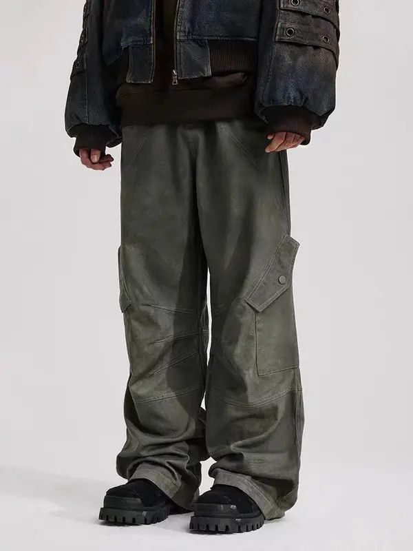 VIBE Retro Distressed Badlands Scimitar Pocket Straight Leg Pants Size US 32 / EU 48 - 2 Thumbnail