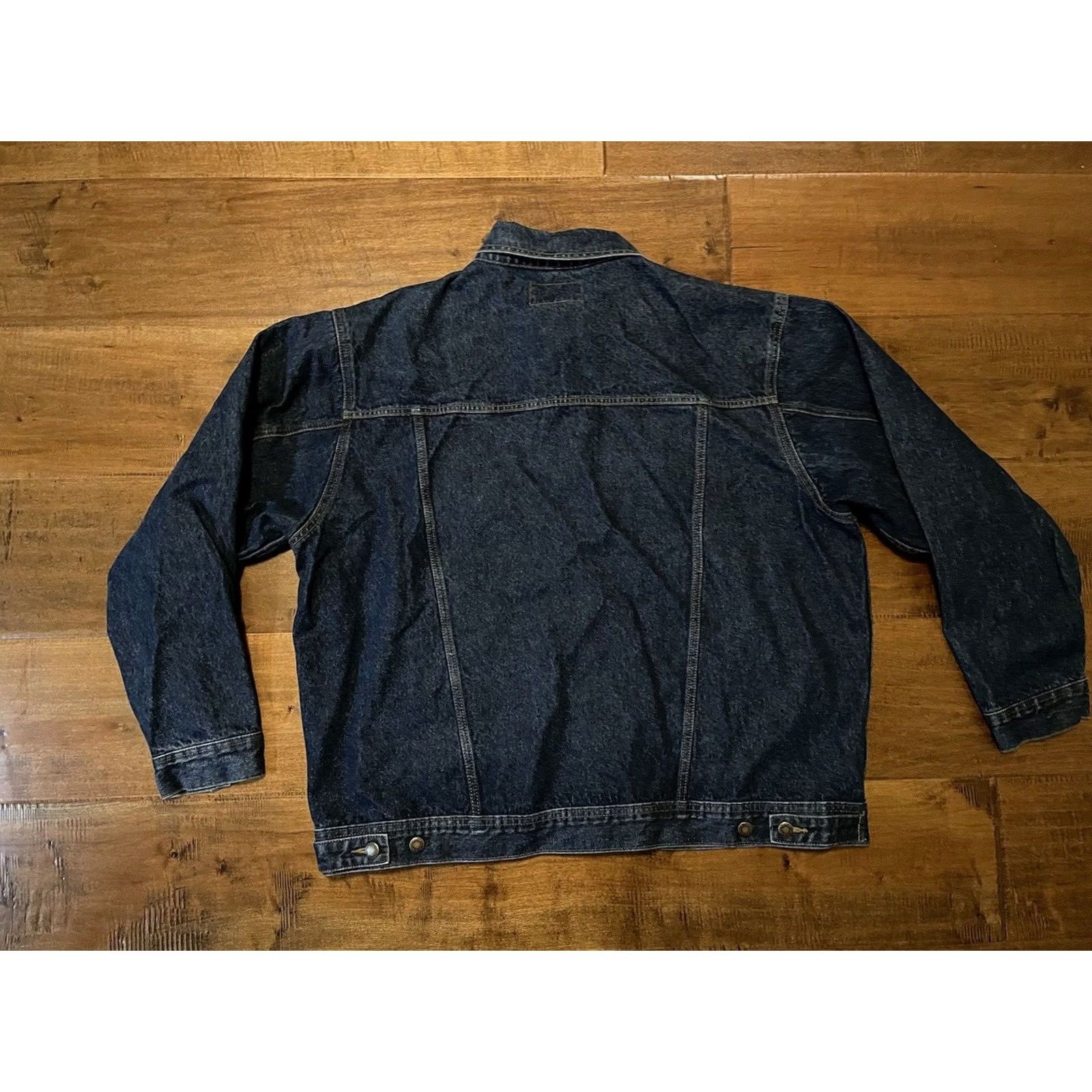 Wrangler Wrangler Rugged Wear Denim Jean Trucker Jacket Unlined Blue Men's 2XL XXL WTGH33261 Size US 39 - 4 Thumbnail