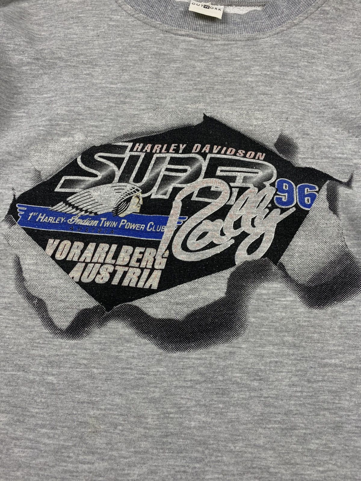 Harley Davidson × Vintage 1996 Vintage Super Rally Austria Sweatshirt Size US M / EU 48-50 / 2 - 7 Thumbnail